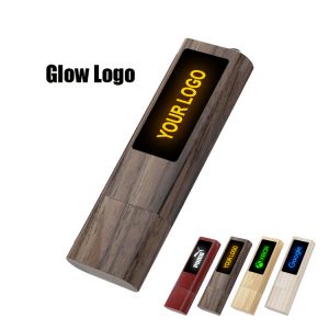 LED logo wooden pendrive
