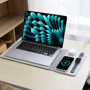 Wireless charging tablet bag for phone/earbuds/iwatch