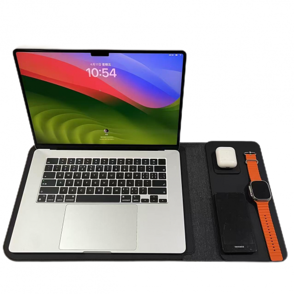 Wireless charging tablet bag for phone/earbuds/iwatch